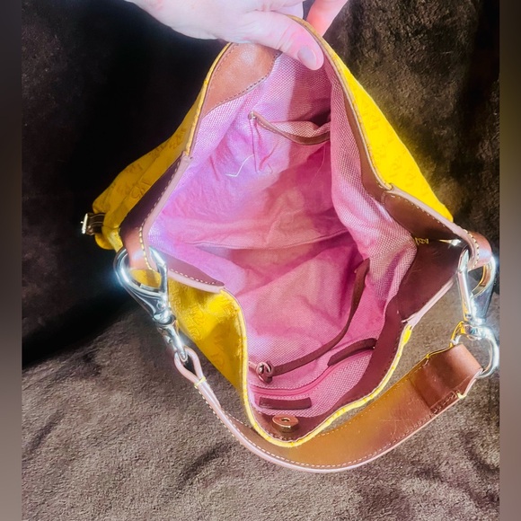 Dooney & Bourke Vintage Jacquard Monogram Hobo Satchel - Picture 6 of 8